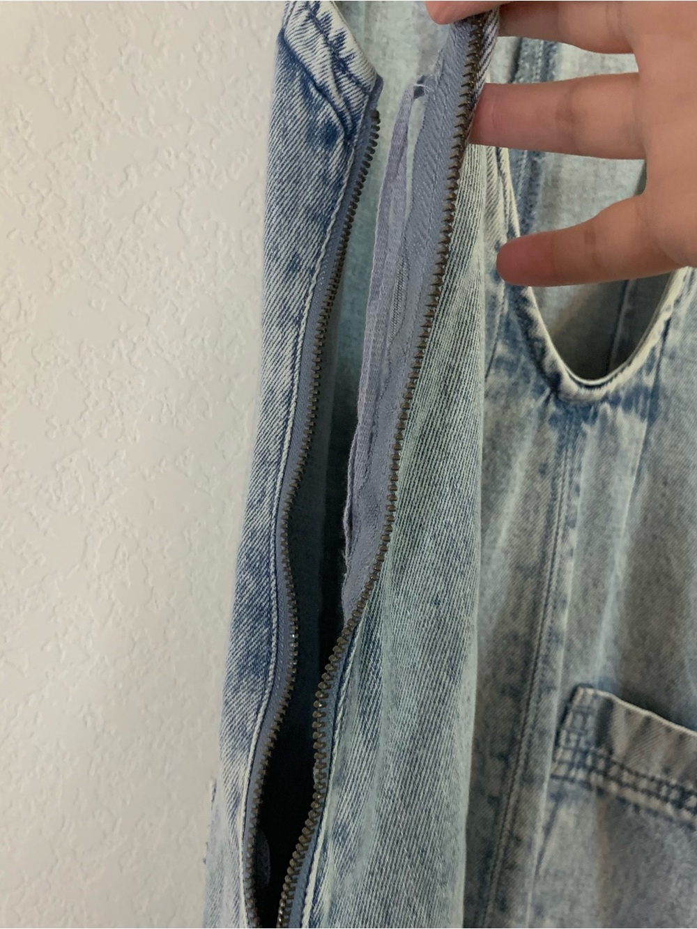Free people light blue wash Dex Denim Midi Dress XS - Picture 7 of 9
